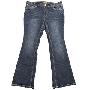 Faded Glory Womens Size 18W Blue Denim Bootcut Leg Jeans 5 Pockets Stretch